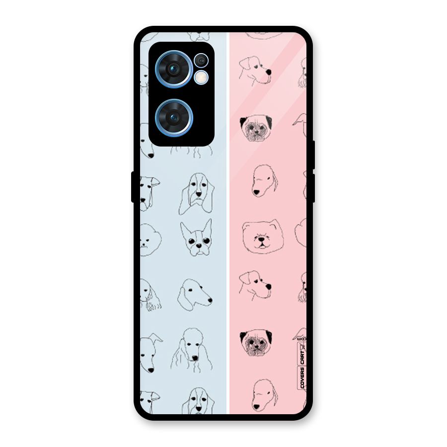Dog Cat And Cow Glass Back Case for Oppo Reno7 5G