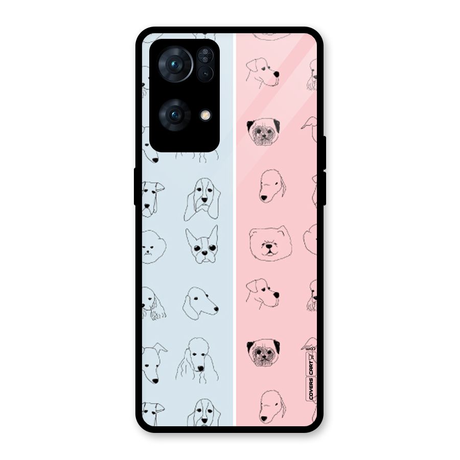 Dog Cat And Cow Glass Back Case for Oppo Reno7 Pro 5G