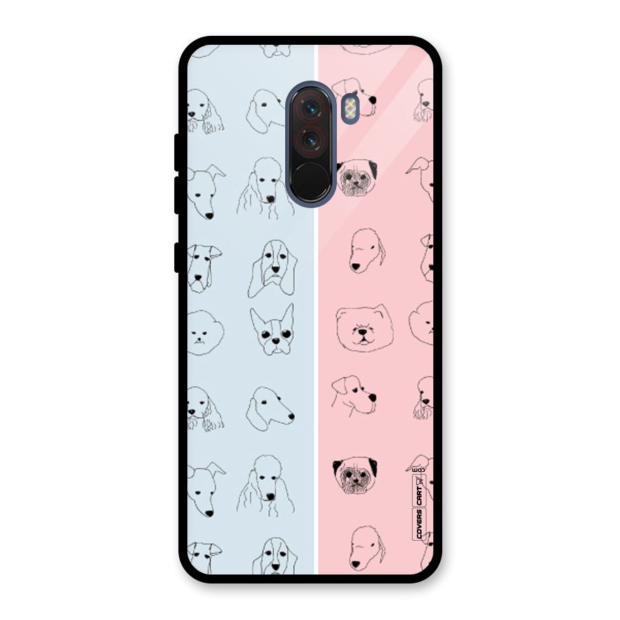 Dog Cat And Cow Glass Back Case for Poco F1