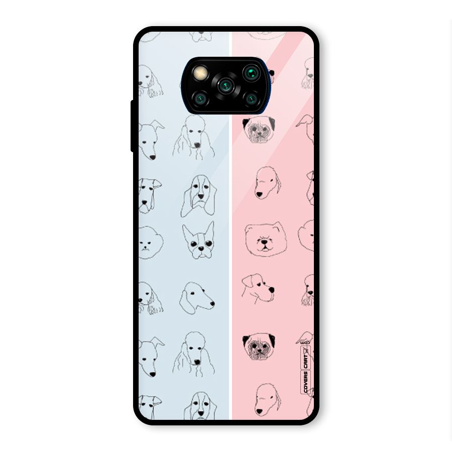 Dog Cat And Cow Glass Back Case for Poco X3 Pro