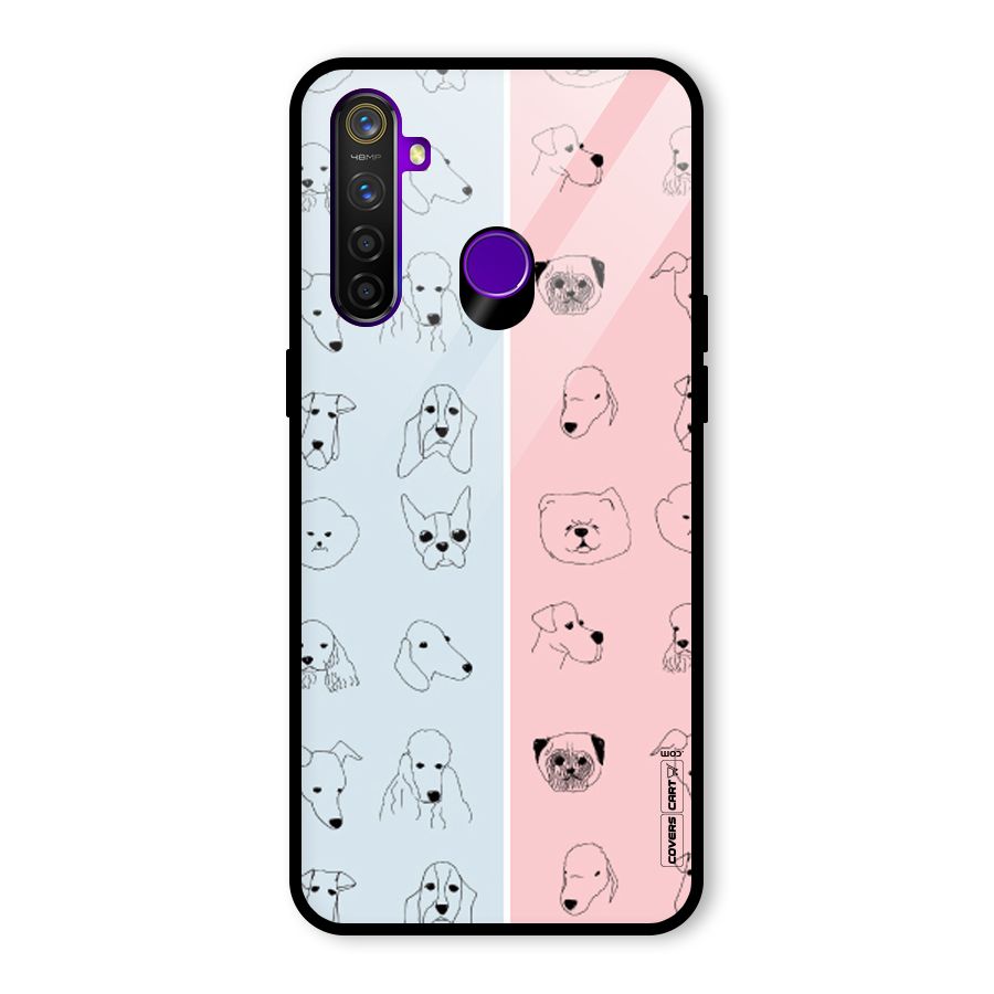 Dog Cat And Cow Glass Back Case for Realme 5 Pro