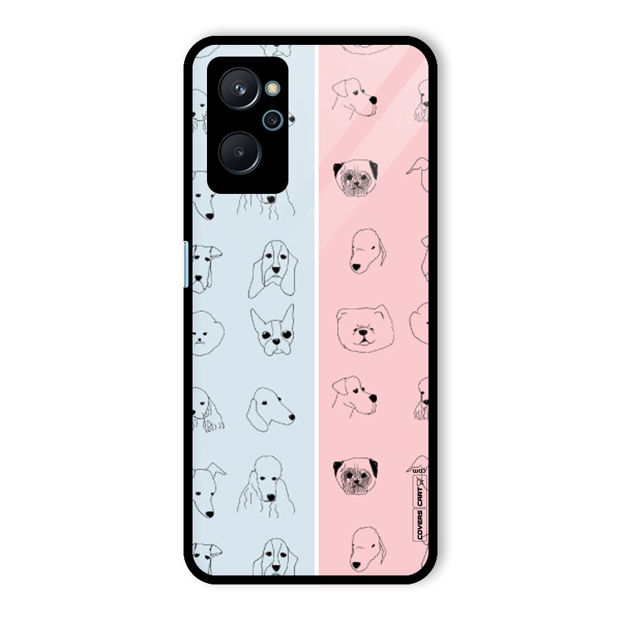 Dog Cat And Cow Glass Back Case for Realme 9i