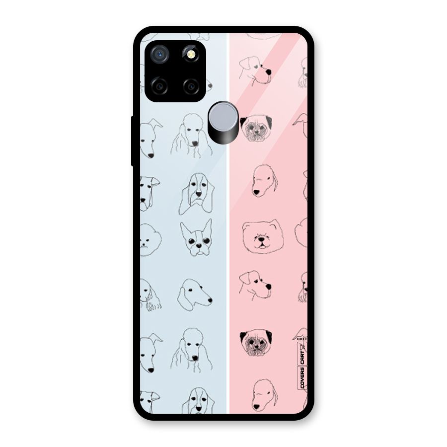 Dog Cat And Cow Glass Back Case for Realme C15