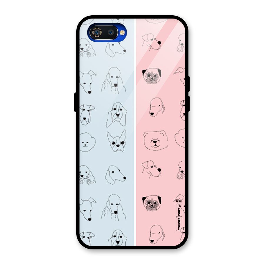 Dog Cat And Cow Glass Back Case for Realme C2