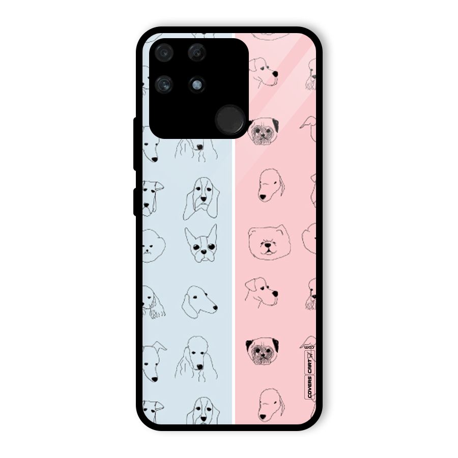 Dog Cat And Cow Glass Back Case for Realme Narzo 50A