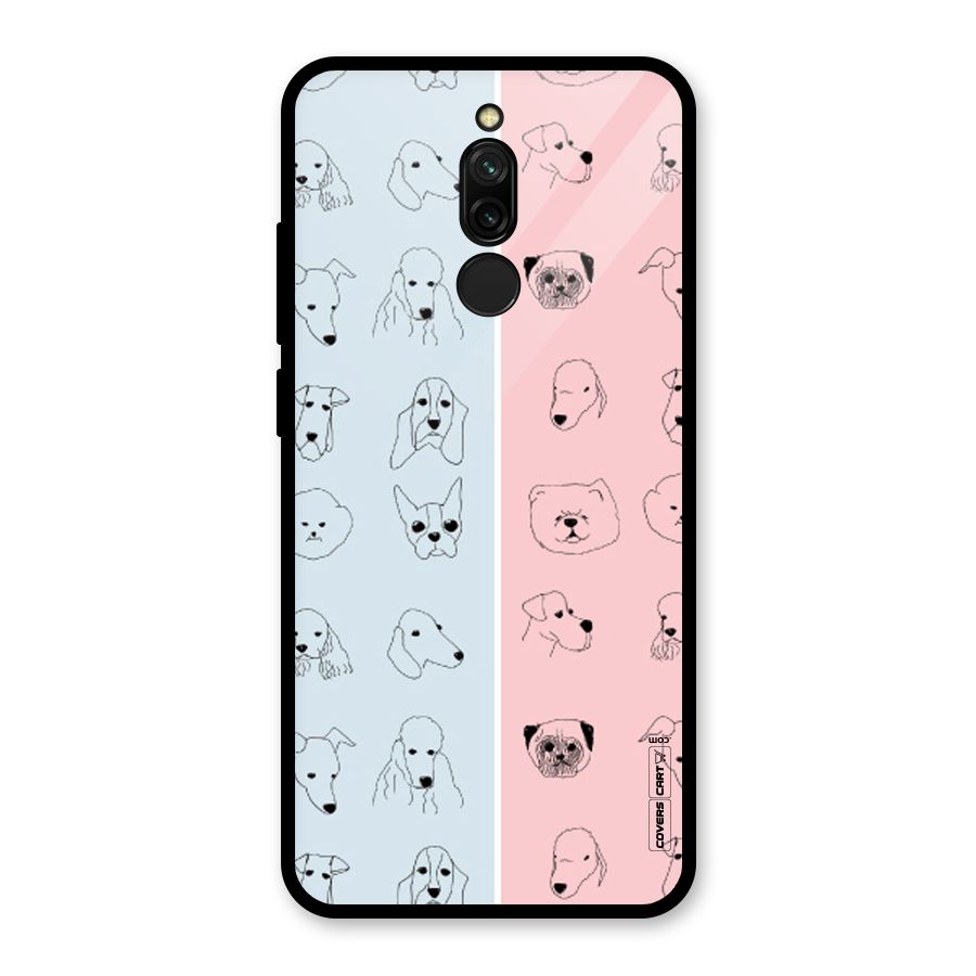 Dog Cat And Cow Glass Back Case for Redmi 8