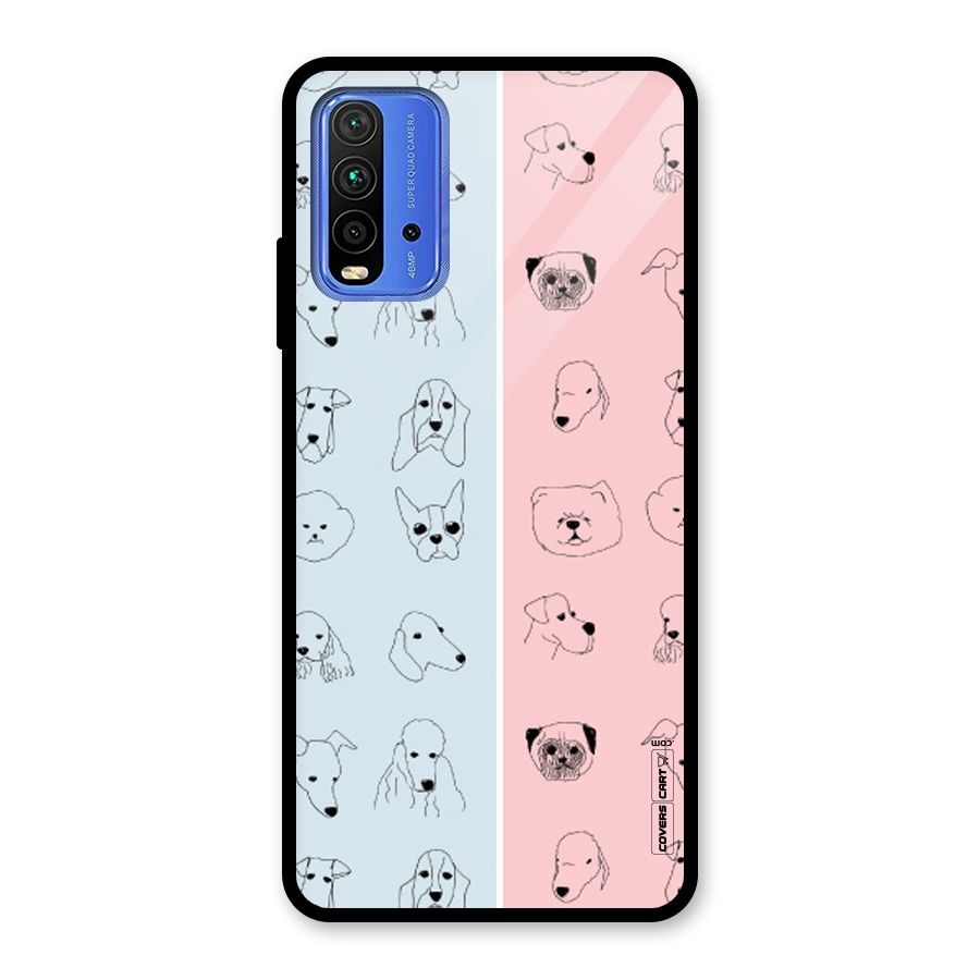 Dog Cat And Cow Glass Back Case for Redmi 9 Power
