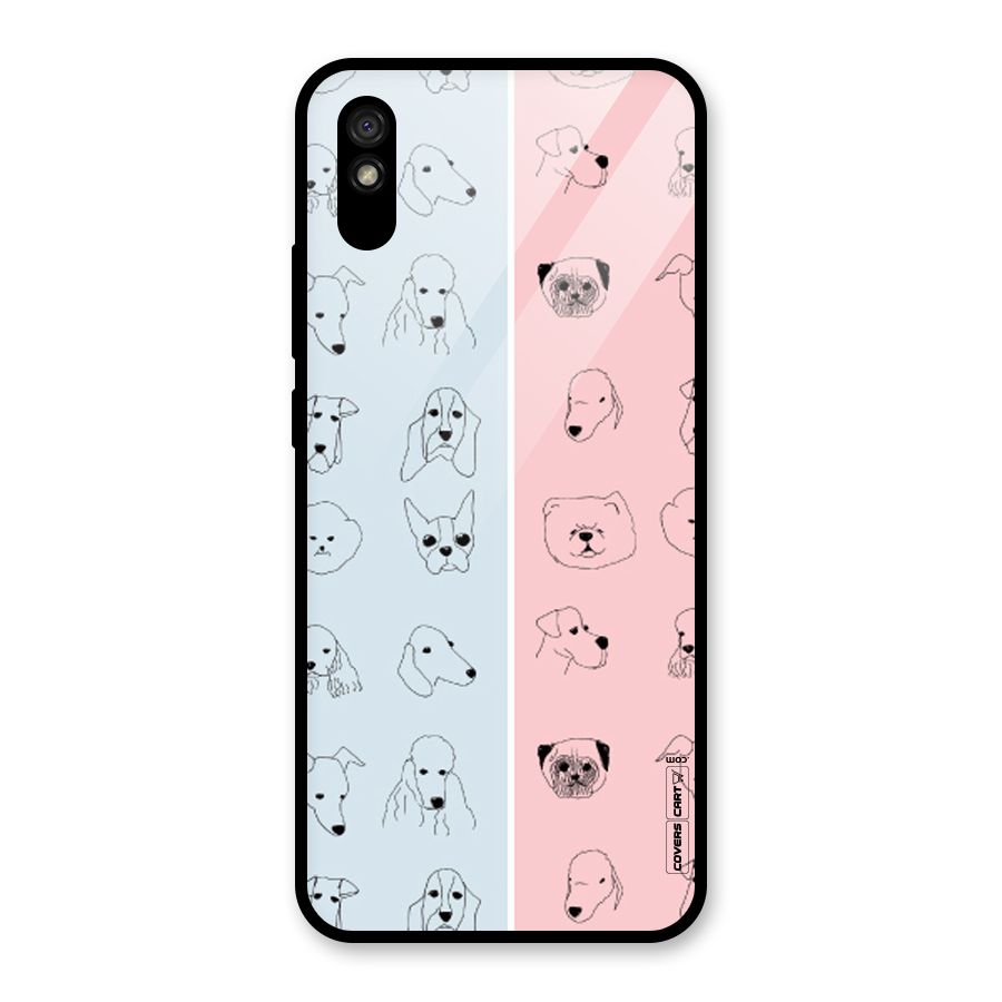 Dog Cat And Cow Glass Back Case for Redmi 9i