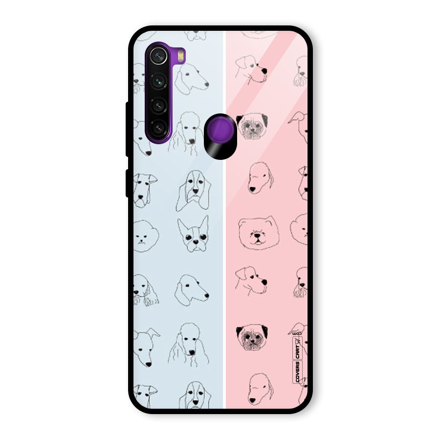 Dog Cat And Cow Glass Back Case for Redmi Note 8