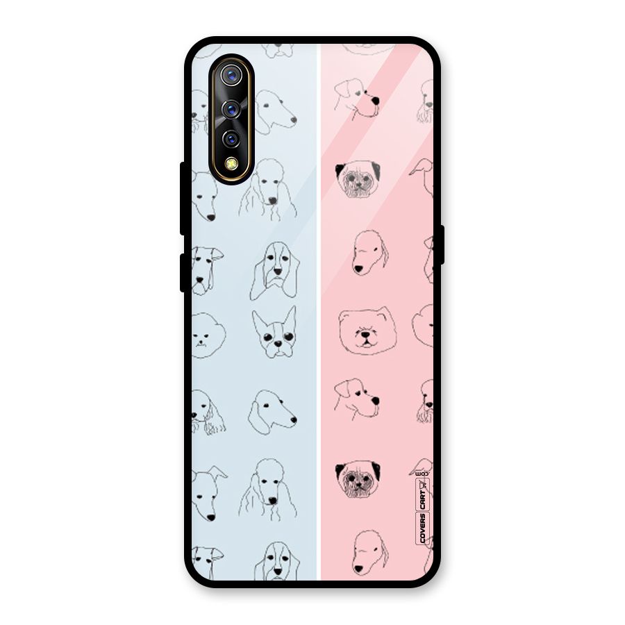 Dog Cat And Cow Glass Back Case for Vivo S1