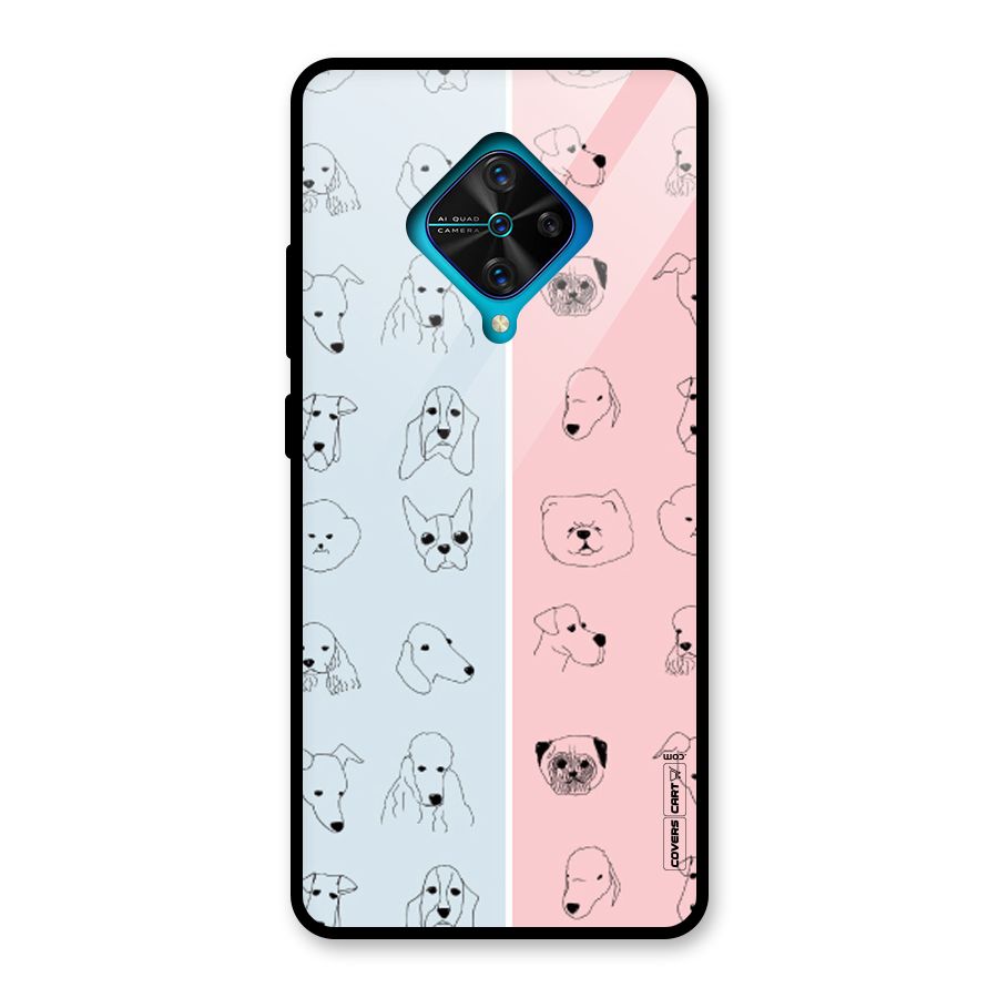 Dog Cat And Cow Glass Back Case for Vivo S1 Pro