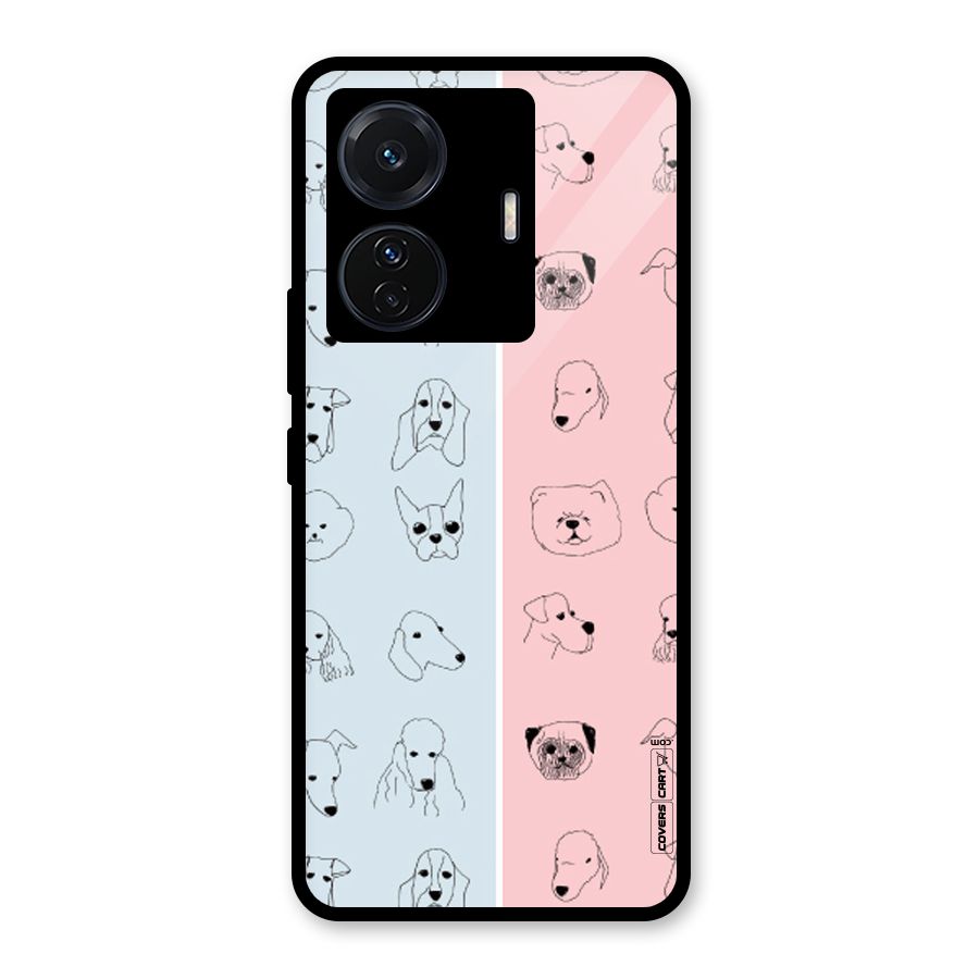 Dog Cat And Cow Glass Back Case for Vivo T1 Pro