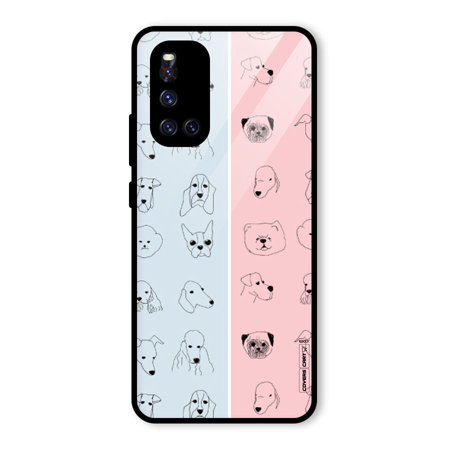 Dog Cat And Cow Glass Back Case for Vivo V19