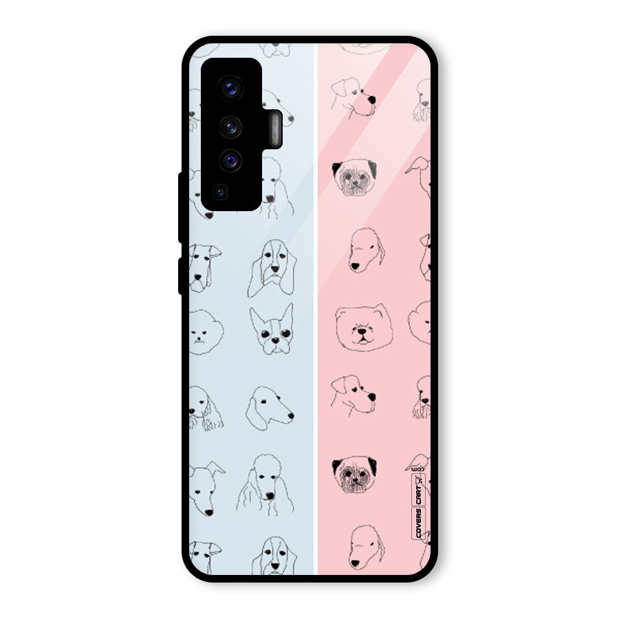 Dog Cat And Cow Glass Back Case for Vivo X50