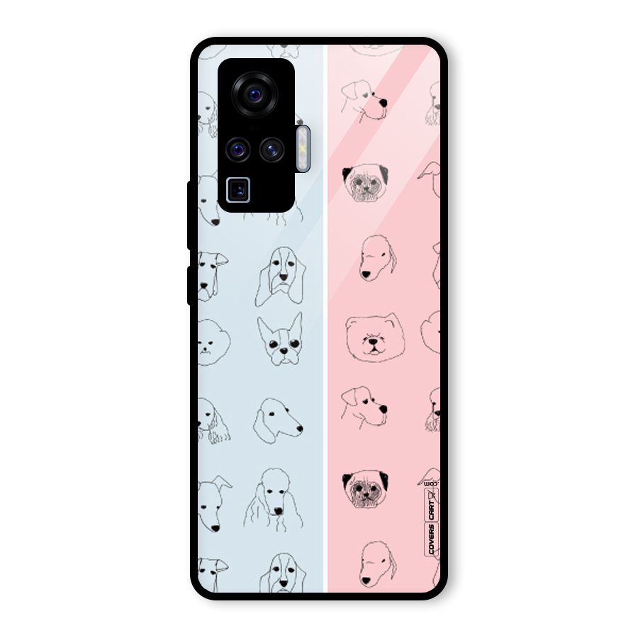 Dog Cat And Cow Glass Back Case for Vivo X50 Pro