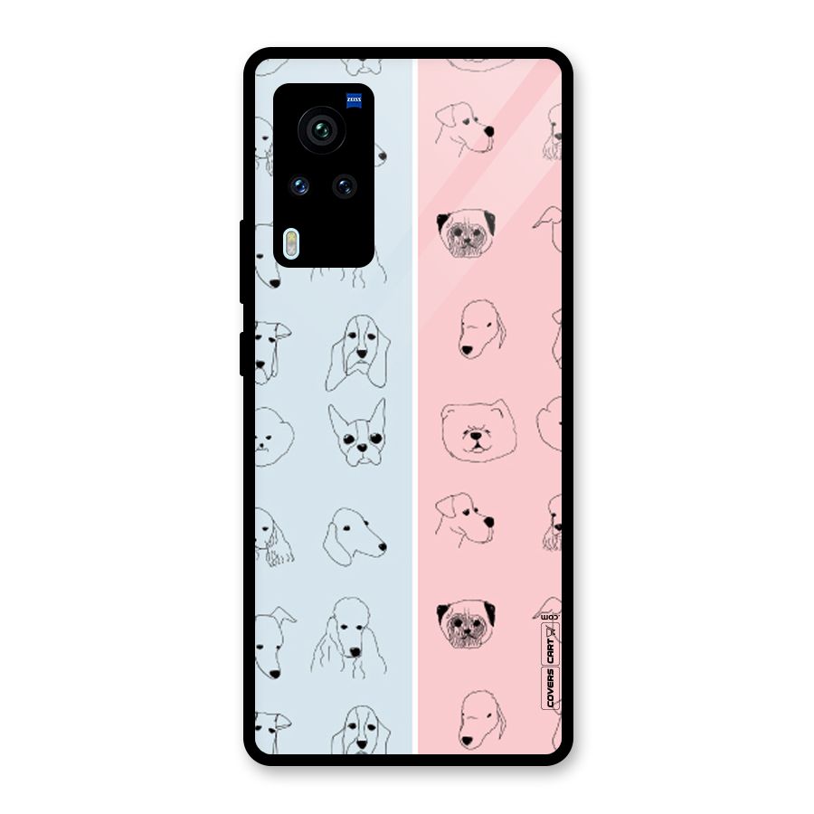 Dog Cat And Cow Glass Back Case for Vivo X60 Pro
