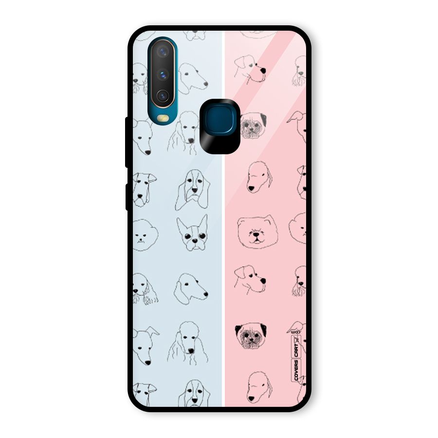 Dog Cat And Cow Glass Back Case for Vivo Y15