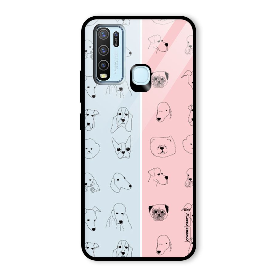 Dog Cat And Cow Glass Back Case for Vivo Y50
