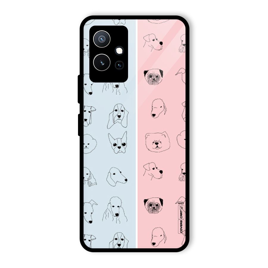 Dog Cat And Cow Glass Back Case for Vivo Y75 5G
