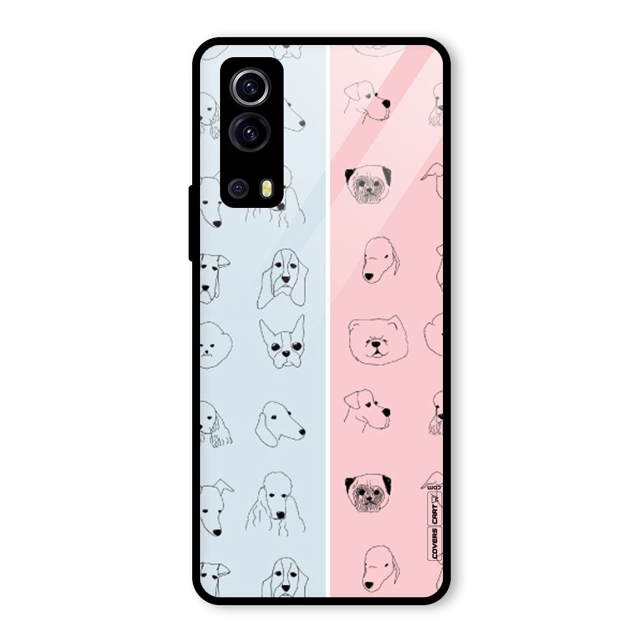 Dog Cat And Cow Glass Back Case for Vivo iQOO Z3