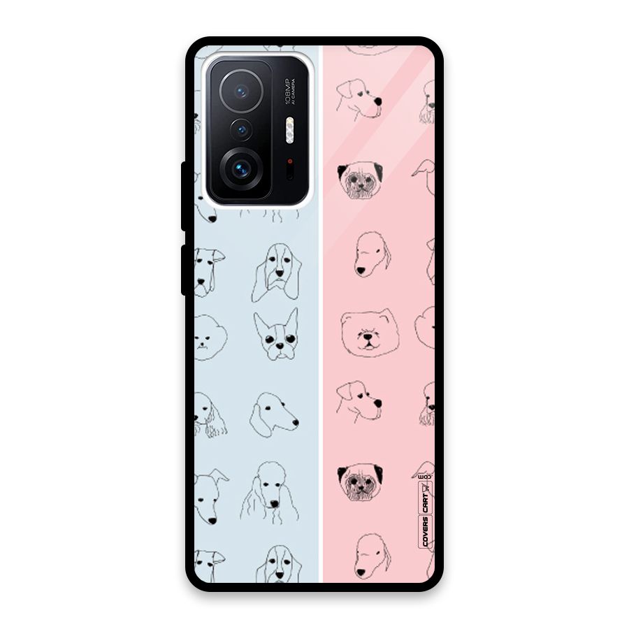 Dog Cat And Cow Glass Back Case for Xiaomi 11T Pro