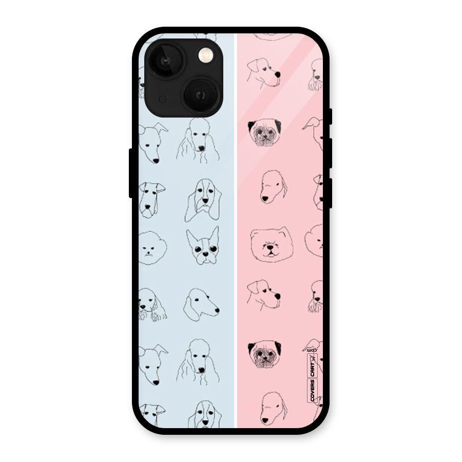 Dog Cat And Cow Glass Back Case for iPhone 13