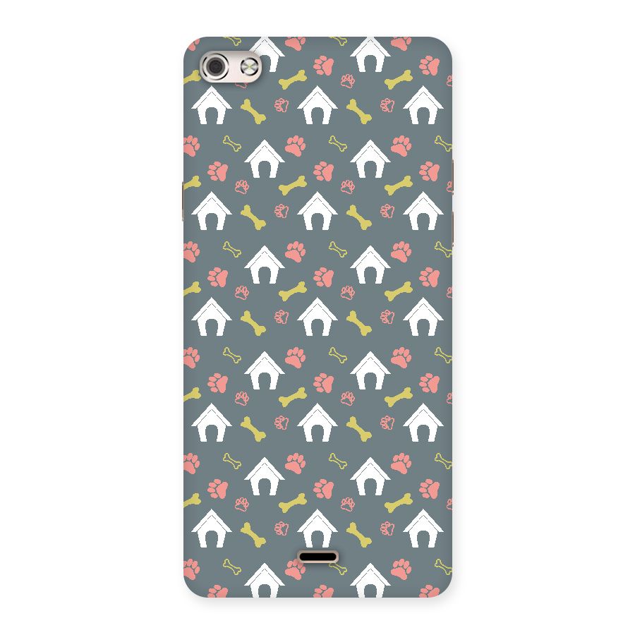 Dog Pattern Back Case for Micromax Canvas Silver 5