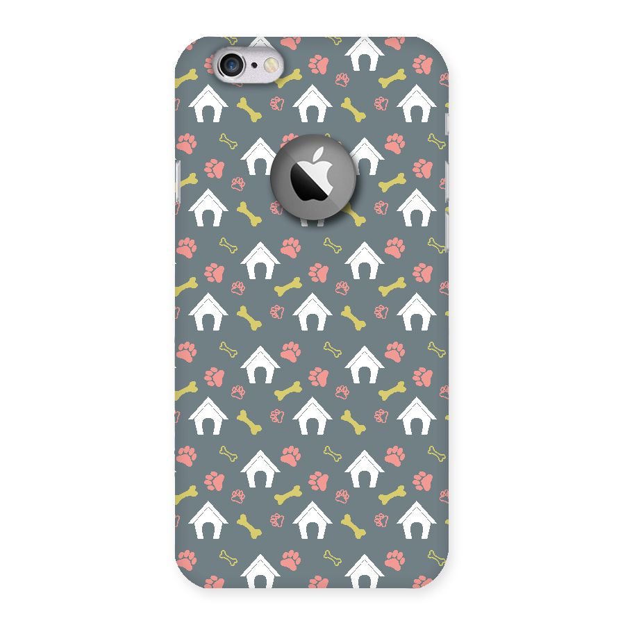 Dog Pattern Back Case for iPhone 6 Logo Cut