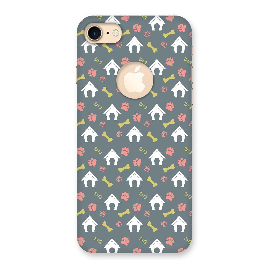 Dog Pattern Back Case for iPhone 7 Logo Cut