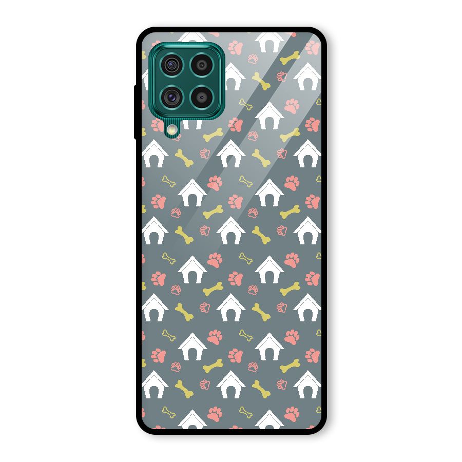 Dog Pattern Glass Back Case for Galaxy F62