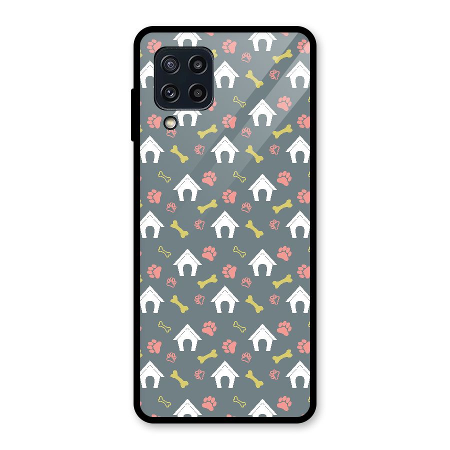 Dog Pattern Glass Back Case for Galaxy M32
