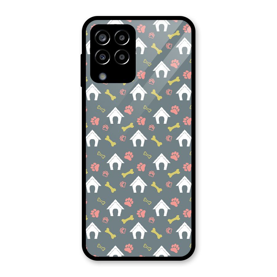 Dog Pattern Glass Back Case for Galaxy M33