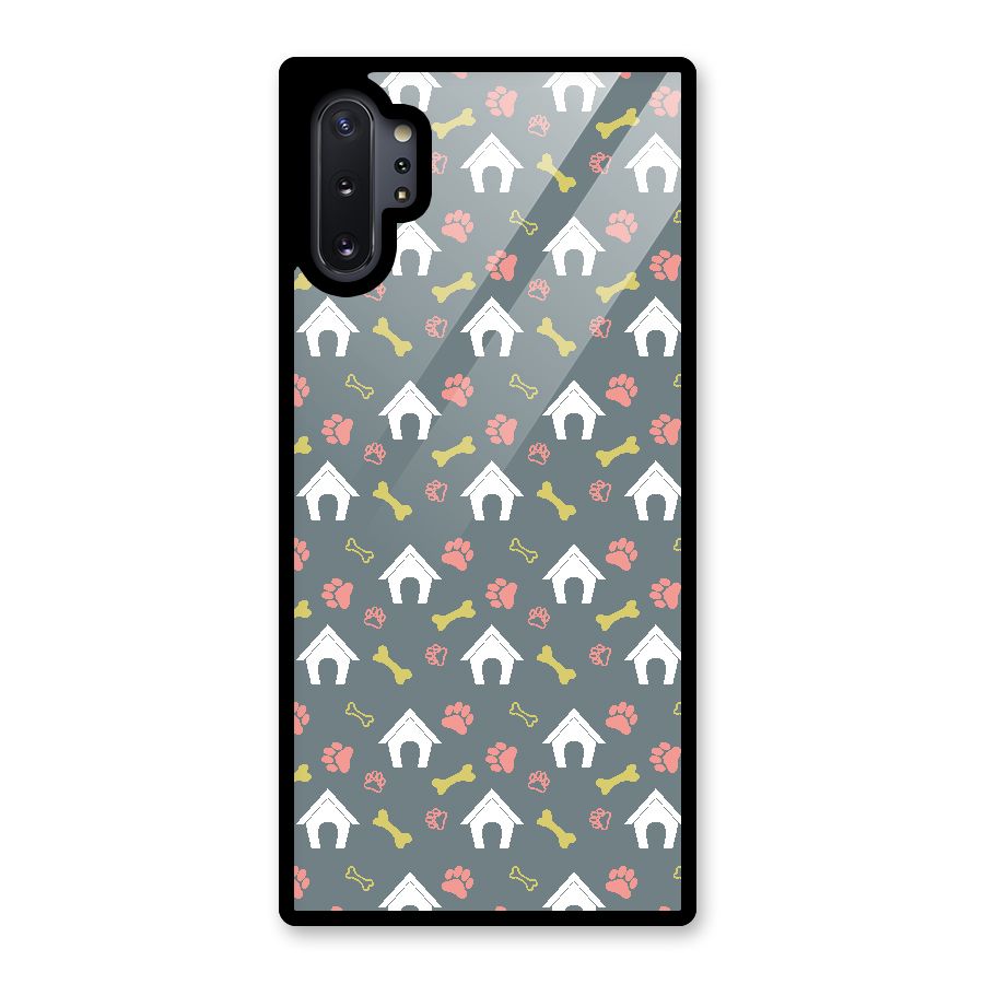 Dog Pattern Glass Back Case for Galaxy Note 10 Plus
