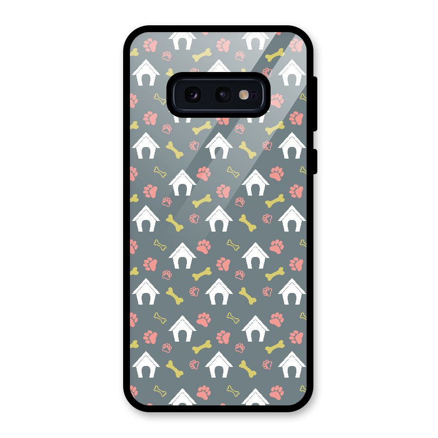 Dog Pattern Glass Back Case for Galaxy S10e