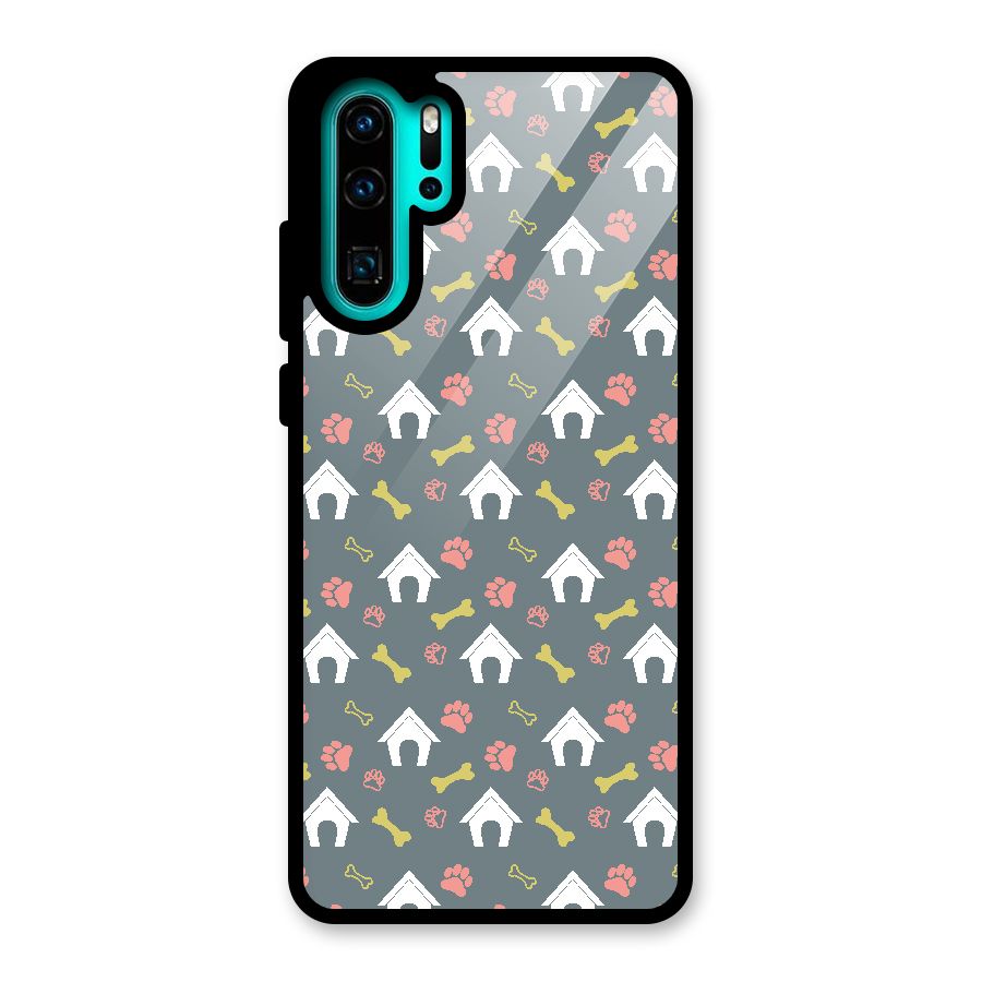 Dog Pattern Glass Back Case for Huawei P30 Pro