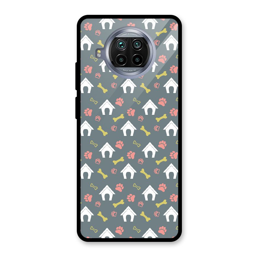 Dog Pattern Glass Back Case for Mi 10i
