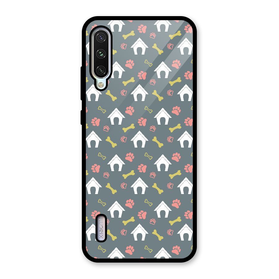 Dog Pattern Glass Back Case for Mi A3