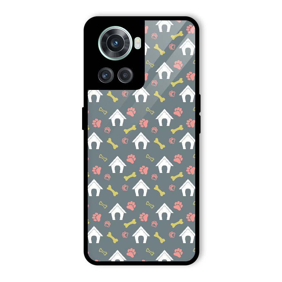 Dog Pattern Glass Back Case for OnePlus 10R