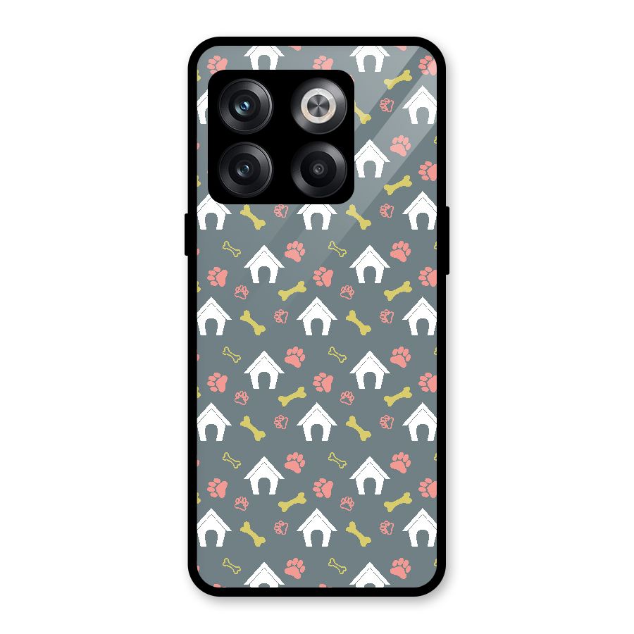 Dog Pattern Glass Back Case for OnePlus 10T