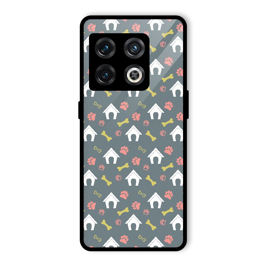 Dog Pattern Glass Back Case for OnePlus 10 Pro 5G