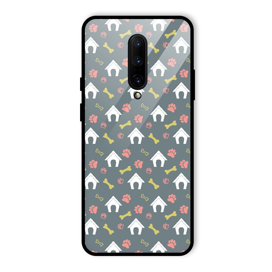 Dog Pattern Glass Back Case for OnePlus 7 Pro