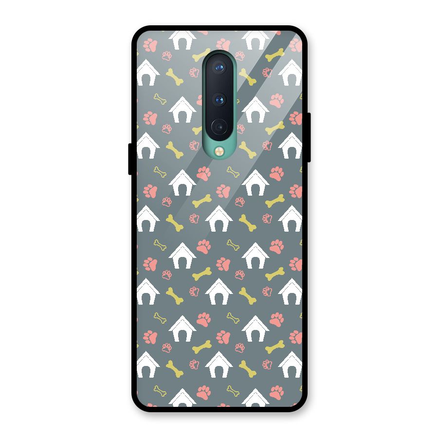 Dog Pattern Glass Back Case for OnePlus 8
