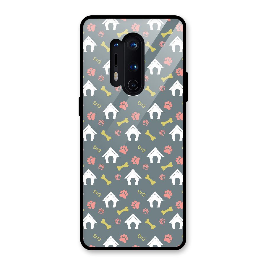 Dog Pattern Glass Back Case for OnePlus 8 Pro