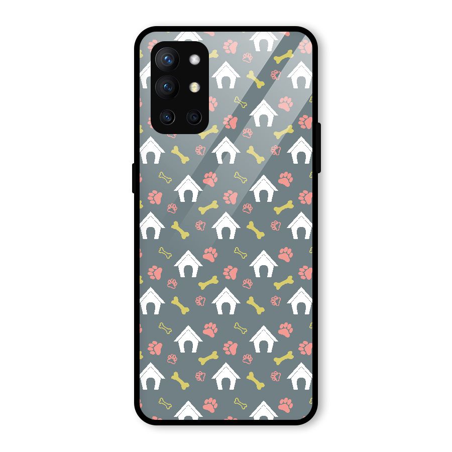 Dog Pattern Glass Back Case for OnePlus 9R