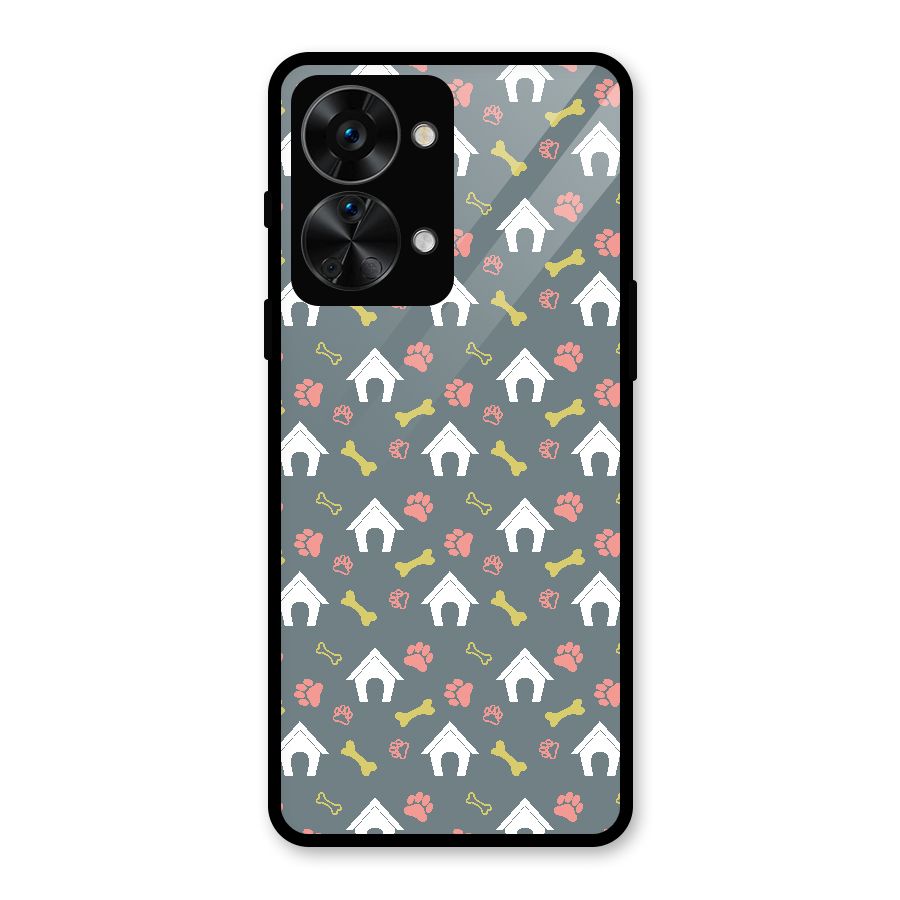 Dog Pattern Glass Back Case for OnePlus Nord 2T
