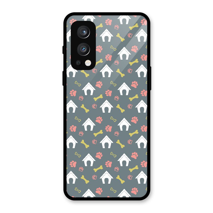 Dog Pattern Glass Back Case for OnePlus Nord 2 5G