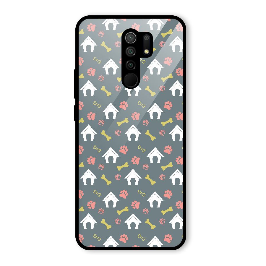 Dog Pattern Glass Back Case for Poco M2