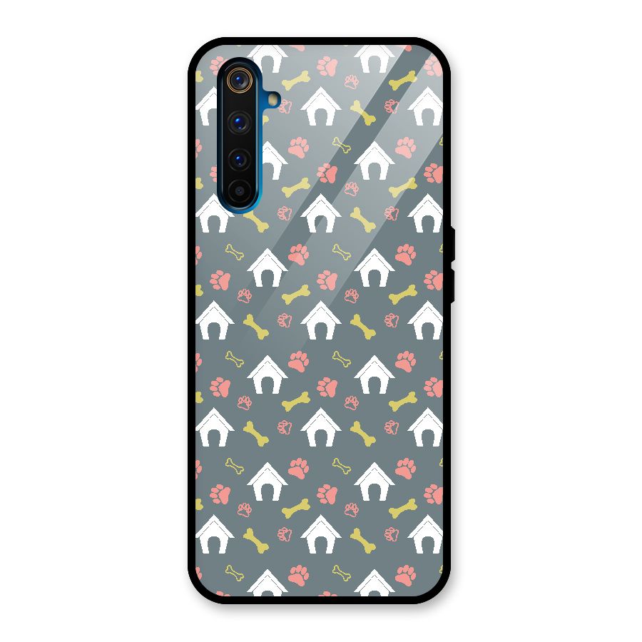 Dog Pattern Glass Back Case for Realme 6 Pro