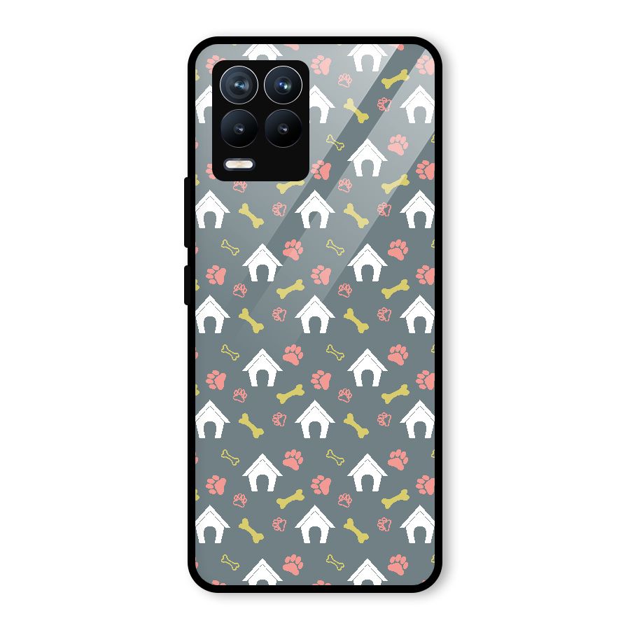 Dog Pattern Glass Back Case for Realme 8