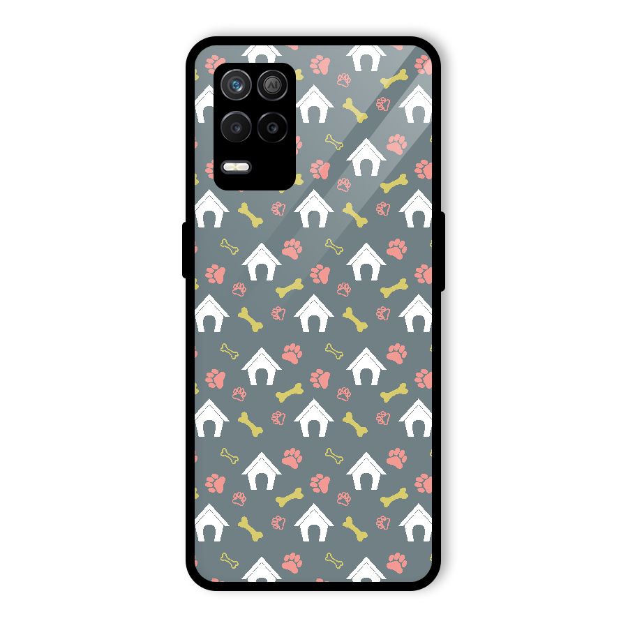 Dog Pattern Glass Back Case for Realme 8 5G
